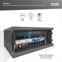 Dulap Rack de rețea DIGITUS 19" 4U – Dezasamblat – SOHO – Negru 5