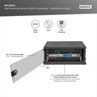 Dulap Rack de rețea DIGITUS 19" 4U – Dezasamblat – SOHO – Negru 4