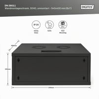 Dulap Rack de rețea DIGITUS 19" 4U – Dezasamblat – SOHO – Negru 3