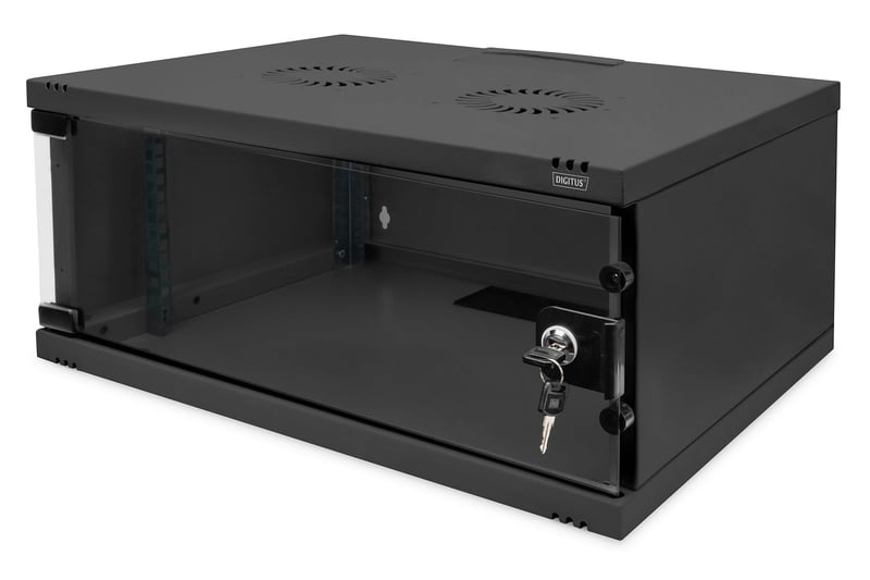 Dulap Rack de rețea DIGITUS 19" 4U – Dezasamblat – SOHO – Negru