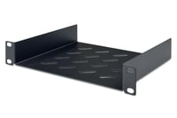 Raft pentru rack DIGITUS 1U de 10 inchi (254 mm), adâncime 200 mm, oțel perforat, negru 1