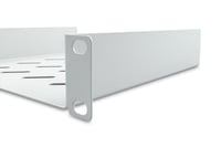 DIGITUS 1U polica pre 10" (254 mm) sieťovú skriňu, hĺbka 200 mm, perforovaný oceľový plech, šedá (RAL 7035), nosnosť 25 kg 3