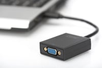 USB 3.0 VGA adaptér DIGITUS DA-70840 – externá grafická karta, rozlíšenie 1080p, čierna, Plug and Play, 1 ks 3