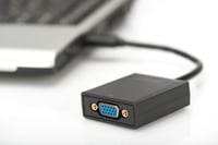 USB 3.0 VGA adaptér DIGITUS DA-70840 – externá grafická karta, rozlíšenie 1080p, čierna, Plug and Play, 1 ks 2