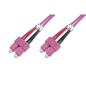 DIGITUS DK-2522-01-4 Optički spojni kabel SC/SC Duplex 1 m – OM4 Multimode 50/125 µ – 1/10/40/100 Gbit/s – Ljubičasti PVC optički kabel