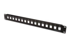 Digitus DN-91400 modularni patch panel s 16 portova, 1U rack - crni