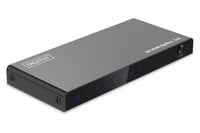 DIGITUS HDMI rozbočovač 1x4 – 1 vstup, 4 výstupy – UHD 4K 60Hz, HDMI 2.0, HDCP 2.2, HDR, Deep Color, EDID, DTS, Dolby Digital, čierny 1