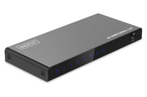 DIGITUS HDMI razdjelnik 1x4 – 1 ulaz 4 izlaza – UHD 4K 60Hz, HDMI 2.0, HDCP 2.2, HDR, Deep Color, EDID, DTS, Dolby Digital, crni