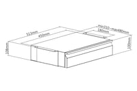 DIGITUS Výsuvná zásuvka pod stôl – Montáž pod stôl – Hĺbka 48 cm – Nosnosť 5 kg – Hladký posuv – Čierna 8