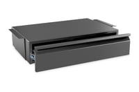 DIGITUS Výsuvná zásuvka pod stôl – Montáž pod stôl – Hĺbka 48 cm – Nosnosť 5 kg – Hladký posuv – Čierna 9