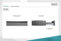 DIGITUS Výsuvná zásuvka pod stôl – Montáž pod stôl – Hĺbka 48 cm – Nosnosť 5 kg – Hladký posuv – Čierna 3