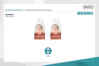 DIGITUS LAN Kábel Cat 6 - S/FTP Árnyékolt - Fehér - 1 m - 10 db-os Csomag 3