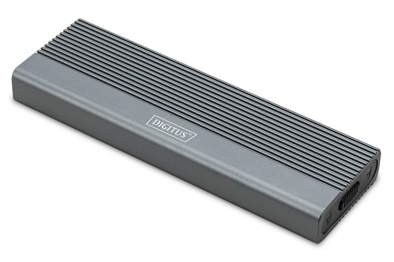 Carcasă DIGITUS M.2 SATA SSD - USB 3.1 Gen2 Type-C - 6 Gbps - Conector B Key - Carcasă unitate externă
