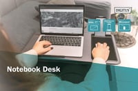 Suport Laptop DIGITUS cu Slot pentru Smartphone și Mousepad - Pentru Laptopuri de până la 17 inchi - Stand pentru Laptop ideal pe canapea și în pat - Gri 4