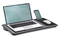 Suport Laptop DIGITUS cu Slot pentru Smartphone și Mousepad - Pentru Laptopuri de până la 17 inchi - Stand pentru Laptop ideal pe canapea și în pat - Gri 6