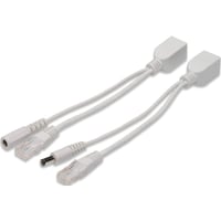 Pasívny PoE adaptérový kábel DIGITUS - Fast Ethernet injektor a splitter kábel - DC 5,5 mm konektor a zásuvka - sivý 2