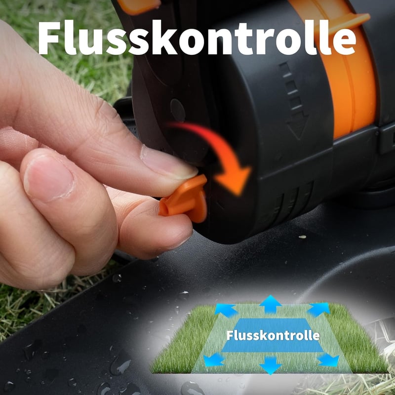 Diivoo Mini Turbo Oszcilláló Kerti Szórófejes Öntözőrendszer 16 Fúvókával, Gyorscsatlakozóval és Nagy Talppal, Szürke
