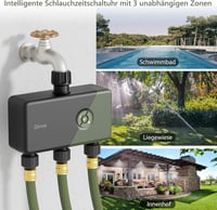Diivoo Okos Öntözőszámítógép WiFi 3 Kimenet RFID Technológia Alexa Vezérlés Automata Kerti Öntözőrendszer Időzítő 5