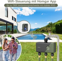 Diivoo Okos Öntözőszámítógép WiFi 3 Kimenet RFID Technológia Alexa Vezérlés Automata Kerti Öntözőrendszer Időzítő 2