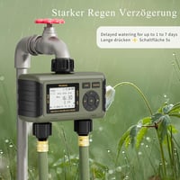 Diivoo Öntözésvezérlő 2 Kimenettel, 6 Program, Automata Kerti Öntözőóra 6
