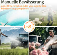 Diivoo 2 kimenetes öntözőtimer esőérzékelővel és manuális üzemmóddal 5