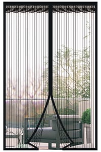 DIKER magnetska mreža protiv komaraca za vrata, bez bušenja - crna - 75x210 cm 1