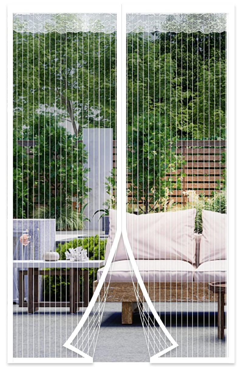 DIKER magnetska mreža protiv komaraca za vrata - bijela - 90x200 cm