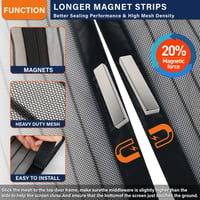 Plasă de țânțari DIKER pentru ușă de balcon cu magnet, plasă anti-insecte pentru ușă 120x210 cm, perdea împotriva insectelor pentru ușă de terasă, negru 2