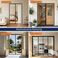 Plasă de țânțari DIKER pentru ușă de balcon cu magnet, plasă anti-insecte pentru ușă 120x210 cm, perdea împotriva insectelor pentru ușă de terasă, negru 7