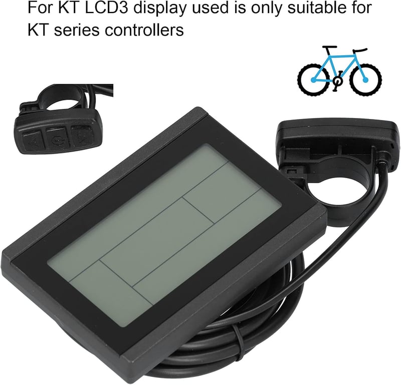 Dilwe 36V/48V 500W Elektromos Kerékpár Vezérlő Szett KT LCD3 Kijelzővel - E-Bike Átalakító Készlet Alumínium Hűtéssel, Hüvelykujj Gázkarral