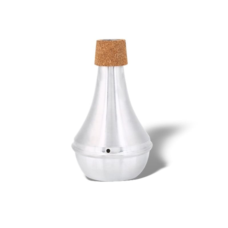 Sordină Dreaptă Dilwe pentru Trompetă, Aliaj de Aluminiu cu Plută, Accesoriu pentru Instrumente de Suflat, Argintiu