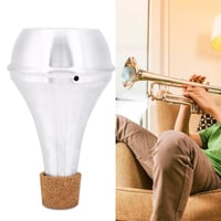 Sordină Dreaptă Dilwe pentru Trompetă, Aliaj de Aluminiu cu Plută, Accesoriu pentru Instrumente de Suflat, Argintiu 8