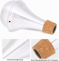 Sordină Dreaptă Dilwe pentru Trompetă, Aliaj de Aluminiu cu Plută, Accesoriu pentru Instrumente de Suflat, Argintiu 9