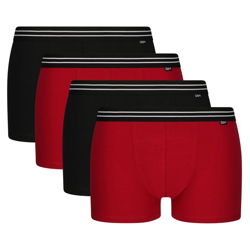 Pachet 4 boxeri bărbați DIM EcoDIM - Bumbac elastic, betelie clasică