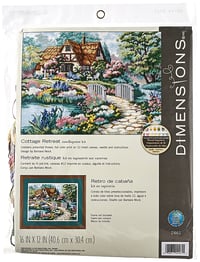Dimensions Cottage Retreat vyšívacia súprava s vankúšikom, 40,6 x 25,4 cm, hotová výšivka 1