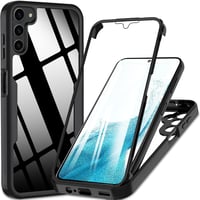 DIMIYER Samsung Galaxy S24 Plus Védőtok - 360° Ütésálló Tok Beépített Képernyővédővel, Fekete TPU Szilikon Outdoor Telefontok 1
