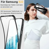 DIMIYER Samsung Galaxy S24 Plus Védőtok - 360° Ütésálló Tok Beépített Képernyővédővel, Fekete TPU Szilikon Outdoor Telefontok 3