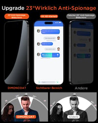DIMONCOAT 4 ks Ochranné tvrdené sklo na displej s ochranou súkromia pre iPhone 16 Pro 6,3 palca, kompatibilné s automatickou kalibračnou súpravou, vojenská ochrana 9H+, Anti-Spy 4