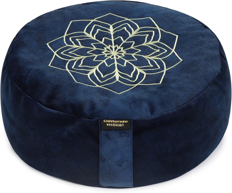 DiMonde Zafu meditációs párna kerek buckwheat magpal mosható mandala 33cm