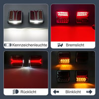 Dinfu vezeték nélküli LED hátsó pótkocsi lámpa szett mágneses talppal 12V 24V 7 pólusú csatlakozó IP67 vízálló autó utánfutóhoz traktorhoz é 2