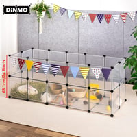 DINMO Nyúl és Tengerimalac Ketrecrendszer 155x63cm Hordozható Játszókerítés 2