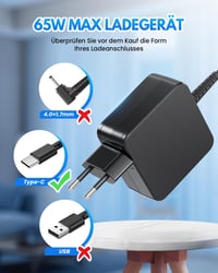 DINTYOU 65W USB-C Laptop Töltő PD 3.0 - Univerzális Hálózati Adapter Ultrabook, Tablet Készülékekhez - Kompatibilis Lenovo, Dell, HP, ASUS M 2