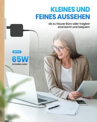 DINTYOU 65W USB-C Laptop Töltő PD 3.0 - Univerzális Hálózati Adapter Ultrabook, Tablet Készülékekhez - Kompatibilis Lenovo, Dell, HP, ASUS M 6