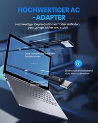 DINTYOU 65W USB-C Laptop Töltő PD 3.0 - Univerzális Hálózati Adapter Ultrabook, Tablet Készülékekhez - Kompatibilis Lenovo, Dell, HP, ASUS M 4