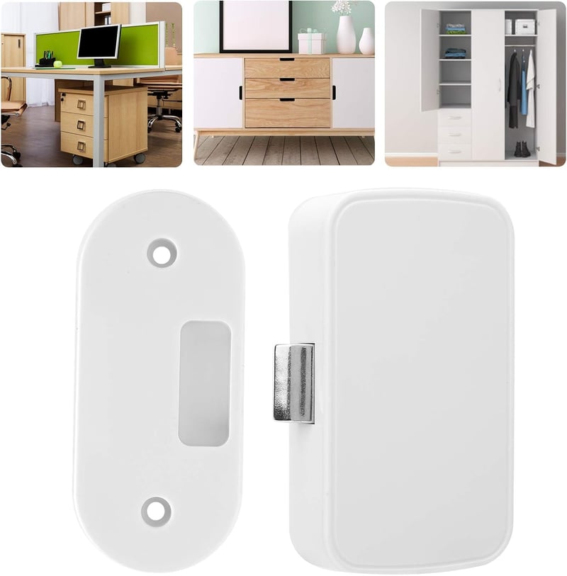 Dioche Bluetooth Okos Zár Fiókokhoz Szekrényekhez Alkalmazás Vezérlésű Rejtett Szerelésű Fehér Fiókzár Tuya Kompatibilis
