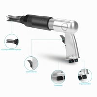 Pneumatické ihlové kladivo Dioche 3000 ot./min., pneumatický odstraňovač hrdze, uhlíková oceľ, 1/4" 10 CFM, 35 cm, čierne 7