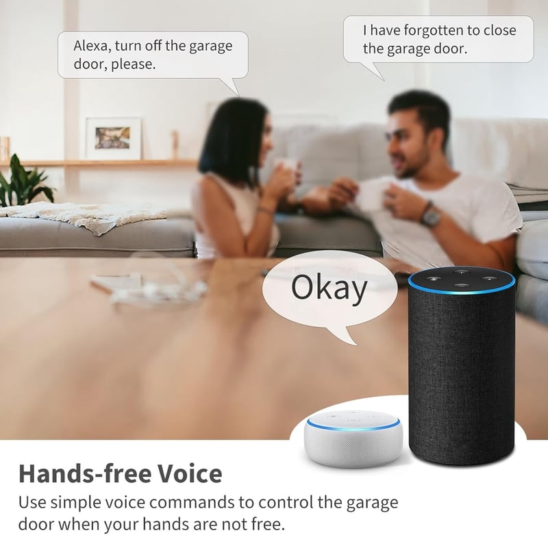 Dioche Smart WiFi Garázsajtó Nyitó Tuya App Vezérléssel, Alexa Google Assistant