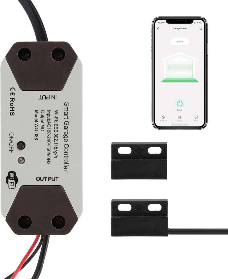 Dioche Smart WiFi Garázsajtó Nyitó Tuya App Vezérléssel, Alexa Google Assistant