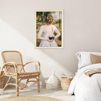 Ramă foto Diompirux Fa A4, poate fi agățată pe perete vertical sau orizontal ori așezată pe o suprafață plană, ramă pentru poster din lemn veritabil în stil vintage, pentru sufragerie și dormitor, culoarea lemnului natur 3
