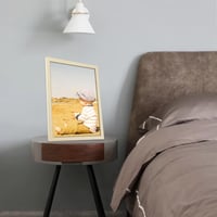 Ramă foto Diompirux Fa A4, poate fi agățată pe perete vertical sau orizontal ori așezată pe o suprafață plană, ramă pentru poster din lemn veritabil în stil vintage, pentru sufragerie și dormitor, culoarea lemnului natur 5